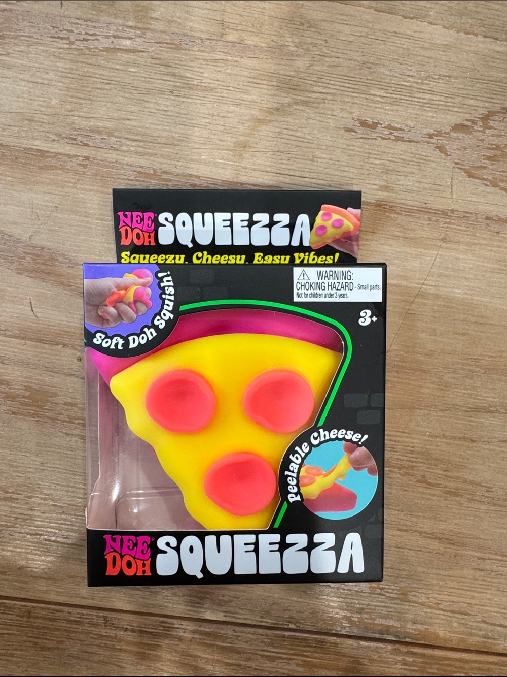 Needoh Squeezzza Yellow & Pink Pizza Squishy Toy
